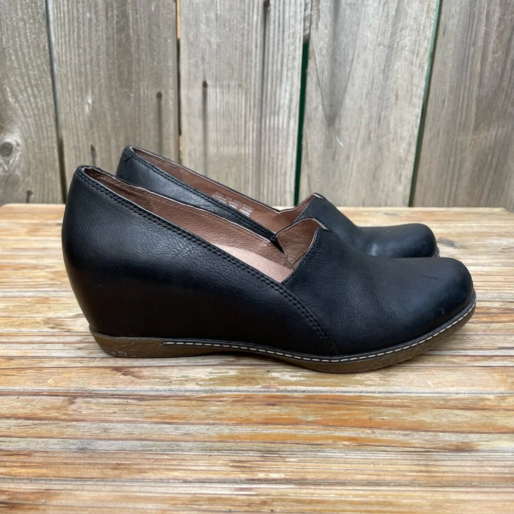 Dansko Liliana Black Wedge Loafer Size EUR 35 US 5 - Picture 5 of 16